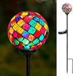 VCUTEKA Solar Garden Lights - Mosaic Solar Lights Outdoor Decor Pathway Light Waterpoof LED Stake Light for Landscape Lawn Patio