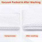 Homaxy 100% Cotton Oversized Waffle Weave Kitchen Towels, 7-Pack, White | 20 x 28 Inches, Ultra Soft Absorbent Dish Towels, Quick Drying Large Cleaning Towels