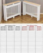 Modern Radiator Covers Wall Heater Cover Cabinet Shelf Bathroom Floor Radiator Shelve, Hide Cluttered Pipes/Easy to Install, Suitable for Household Living Room, White(39.4" Lx35.4 Hx9.8 W)