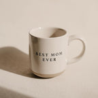 Sweet Water Decor Best Mom Ever Stoneware Coffee Mugs - 14Oz Cute Coffee Mugs for Hot and Cold Drinks - Dishwasher and Microwave Safe - Mothers Day Gift - Ideal for Tea & Espresso