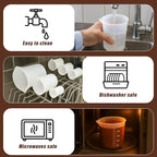 Juome Silicone Chocolate Melting Cup Set with 4PCS Silicone Measuring Cups for Melting Chocolate (250ml, 350ml) & 4PCS Jar Spatulas, Heat-Resistant, Baking Supplies Accessories for DIY Chocolate Molds