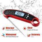 Meat Thermometer Digital for Grill Instant Read Meat Thermometer Waterproof Kitchen Gadgets Essentials Magnetic Probe Thermometer with Backlight and Display
