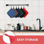 Joyhalo 4 Pack Heat Resistant Pot Holders - Terry Cloth Sets for Cooking & Baking