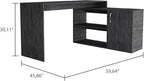 NicBex Kimberly-DW-00042-LWJ Home Office Desks, 45.86"x59.64"x30.11", Gray