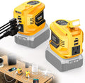 200W Portable Power Inverter Compatible with Dewalt 20V,Ecarke Real 200W Outdoor Generato Battery Converter with 2 USB&LED&AC Battery Powered Outlet (2PC Compatible with DeWalt 20V)