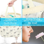 Fammart Mesh Shower Caddy Portable for College Dorm Room Essentials, Odorless Polyester Large Shower Tote Bag with Dual Handles, 8-Pocket Quick-Dry Toiletry Organizer for Travel, Beach, Camping, Gym