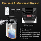 Giantex Portable Steam Sauna, Personal Therapeutic Sauna for Detox, Temperature & Timer Adjustable, 800W Sauna Box Spa w/Chair, 3L Steamer,Massage Roller,Mat,Remote Control, Home Sauna Tent (Coffee)