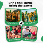 The Kong 2.0 - A Portable Can or Bottle Cooler/Cup With A Detachable, Expandable, Hose To Funnel Your Drink (Green)