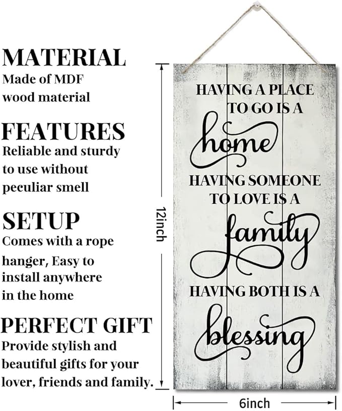 Having Somewhere to Go Decor Sign, Printed Wood Wall Art Sign, Housewarming Gifts, Funny Home Signs Decor, Hanging Wood Sign Home Decorative, Rustic Farmhouse Wood Sign Decor Wall Art 12x6 in