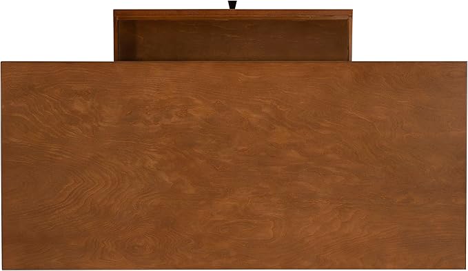 Linon Melissa Mid-Century Walnut Desk, 42" W x 19" D x 30" H