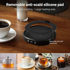 Coffee Mug Warmer & Simple Pure Black Mug Set, Electric Cup Warmer with Auto Shut Off, 4 Temperature Setting Smart Beverage Warmer, 8-Hours Auto Shut Off (Simple Pure Black Mug)