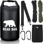Foilswirl 1 Set Bear Food Bag for Camping Ultralight Food Hanging System Includes Waterproof Bear Bag, Nylon Ropes, Hooks for Camping Backpacking