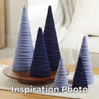 Your Heart's Content Slate Blue Velvet Trees Set of 3, Modern Artisan Mantel Accent, Bookshelf, Boy Nursery, Valentine Tree Tablescape, Cozy Gift for (Slate Blue)