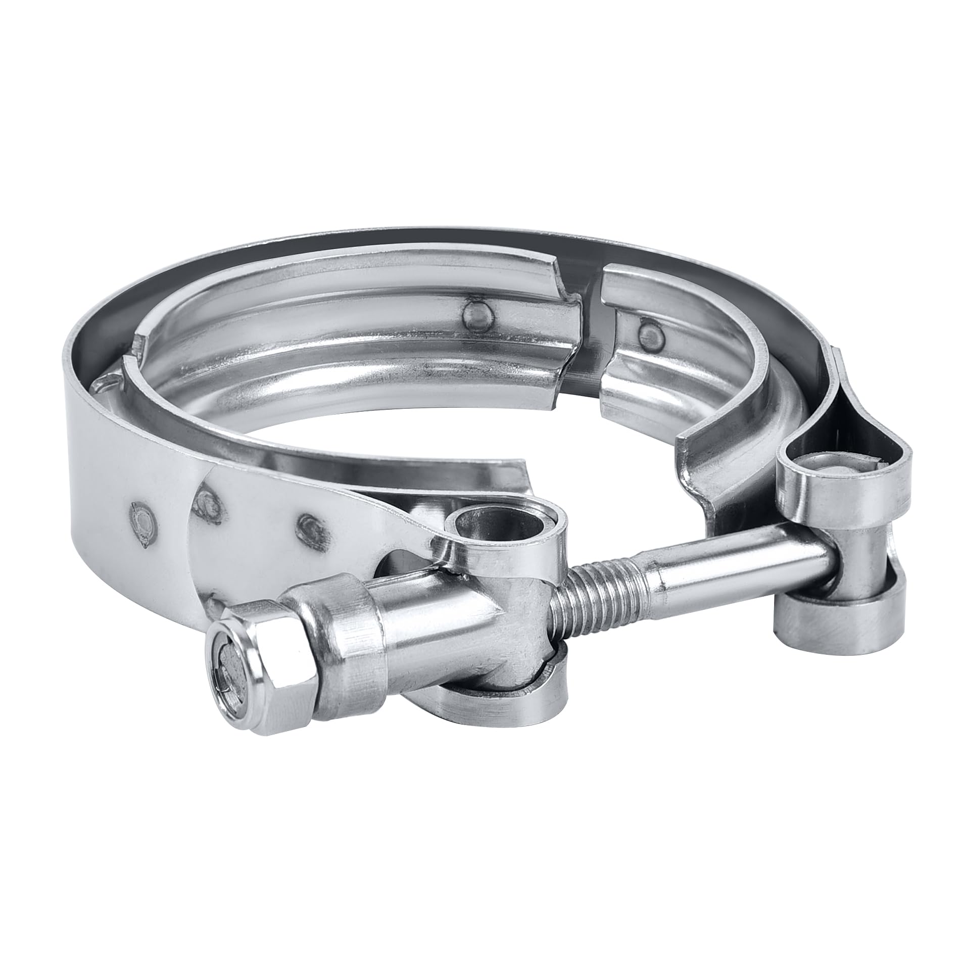 EVIL ENERGY V Band Clamp for Flange Kit Stainless Steel (2, 2.35)