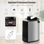 COSTWAY Portable Steam Sauna, 3L Foldable Sauna Spa with Remote Control, 9-Gear Temperature and Timer, Atomization Function, Personal Sauna Tent for Relaxation at Home (Black)