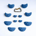 Moon Rock Climbing Holds Kids Swing Set Easy to Grab Rock Climbing Holds for Swing Sets and Home Climbing Walls. Positive in Cut Jugs. (Blue)