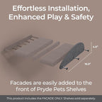 Accessory ADD-ON Long Shelf Facade Covers Compatible with Cat Wall Shelves by Pryde Pets - 100% Sustainable PET Felt - Climber Sold Seperately - Cats Perch Privacy and Safety Bumpers (Charcoal)
