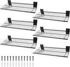 Slat Wall Shelves Accessories - 24 Inch Slatwall Wire Shelf Heavy Duty Storage Garage Shelving Wall Mounted (6 Pack)