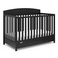 Graco Benton 5-in-1 Convertible Crib with Drawer (Black) - Converts from Baby Crib to Toddler Bed, Daybed and Full-Size Bed, Fits Standard Full-Size Crib Mattress, Adjustable Mattress Support Base