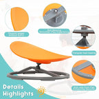 Sensory Spinning Chair for Autism Kids Sit and Spin Chair for Kids ADHD Chair Training Body Coordination Kids Swivel Chair Autism Sensory Products (Orange)