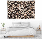 HZOHNAGO Leopard Print Tapestry Rustic Brown Leopard Wild Animal Printed Wall Tapestry Painting Wall Hanging for Bedroom Living Room Dorm 60" W x 40" H