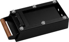Normcore Espresso Knock Box Drawer, 304 Stainless Steel Under-Grinder Knock-Out Drawer with Walnut Wood Handle Fits Niche Zero & Fellow Ode, Shock-Absorbing Knock Bar, Size S, Matte Black
