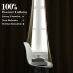 100% Blackout Linen Textured Drapes for Bedroom Pinch Pleated Curtains for Track System Portable Drapery for Sliding Glass Door/Storage/Space Room Divider, 70" Wx84 L, 1 PC, Ivory White