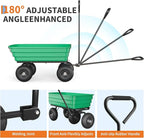 All-Terrain Garden Dump Cart with Removable Bed | 600Lb Heavy Duty Utility Wagon for Yard Work | 180° Pivoting Handle for Easy Control | Hauls Soil, Plants, Tools with Ease