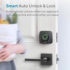 ULTRALOQ U-Bolt Pro WiFi Smart Lock with Door Sensor, 8-in-1 Keyless Entry Door Lock with Fingerprint ID, App Remote Control, Built-in WiFi Keypad Deadbolt, Auto Unlock, IP65 Waterproof, Easy Install
