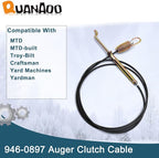 Auger Control Cable 946-0897 for MTD Craftsman Yard Machines Troy-Bilt Yard Man Snow Throwers fits MTD Built 2 Stage Snowblower Replace 746-0897 746-0897A 946-0897A Auger Clutch Cable