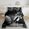 Erosebridal Football Down Comforter for Kids Boys Girls Teens Sports Theme Comforter Set Soccer Pattern Duvet Insert Football Match Bedding Set Youth Bedroom Decor Quilted with 2 Pillowcase,Full