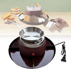 Electric Flameless Roaster with 4 Detachable Trays Marshmallow Roaster Kit for Indoor Holiday Wedding Parties- Reddish Brown