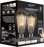 Geeni Smart Light Bulb - Alexa and Google Home Compatible, Tunable White LED Programmable and Dimmable WiFi Light Bulb, App Controlled (ST21, 2-Pack)