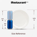 Stoneware Narrow Rim Commercial Grade Dinnerware America White, Plate 9 5/8", Case of 24