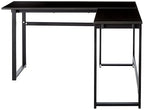 ZINUS Luke 53 Inch Black Metal Corner Desk / L-Shaped Computer Desk / Office Desk / Easy, Bolt Free Assembly