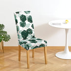 Gibelle Dining Room Chair Covers Set of 6, Soft Stretch Kitchen Chair Covers Slipcover Protector, Removable Washable Geometric Parson Chair Covers 6 Pack, Hunter Green