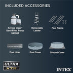 Intex Ultra XTR Deluxe Above Ground Swimming Pool Set, Includes Cartridge Sand Filter Pump, SuperTough Puncture Resistant, Rust Resistant, 24' x 52"