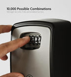 Iron Lock® XXL Wall Mount Key Lock Box, Outdoor Combination Code (Grey) | Fits 20-30 spares plus fobs & cards; unique built-in tray so keys don't fall out; dial cover; screws & anchors included