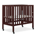 Jett Non-Full Size Folding Convertible Crib, Lightweight Portable Crib, Three Adjustable Mattress Height Settings, Easy to Fold Travel Crib, 1.5” Mattress Pad Included