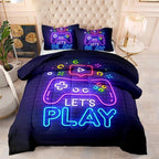 Gamer Bedding Sets for Boys,Twin Comforter Set for Boys,Gaming Comforter Set for Boys,Kids Bedding Twin with 2 Gamer Pillowcases,Microfiber Boys Bed Set,All Season Use