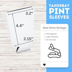 TahoeBay Blank Pint Glass Sleeves, Beer Coolers, 6-Pack, White | Insulating Foam Cooler, 16oz Collapsible Tapered Beverage Holder, Bar Cup Insulator for Transfer Vinyl, HTV, Sublimation, DTF