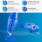 POOL BLASTER Millennium Cordless Pool Vacuum for Above Ground Pools w/Pole Set, High Capacity, Strong Suction, Handheld Rechargeable Swimming Pool Vacuum for Inground Pools, Hoseless, by Water Tech