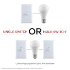 UltraPro Z-Wave Smart Light Switch, Smart Toggle Light Switch, QuickFit & SimpleWire, 3-Way Ready, Works with Alexa, Google Assistant, ZWave Hub Required, Repeater/Range Extender, White, 2 Pack, 54912