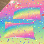 Twin Bedding Set Teen Girls, Galaxy Twinkle Comforter for Kids, Colorful Rainbow Bedding Set for All Season (Twin, 2 Pieces)