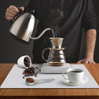 ZLR Large Coffee Bar Mat for Coffee Station, 16"x24" XL, Light Gray | Oversized Counter Protector, Absorbent Dish Drying Mat, Fits Espresso, Grinder, Frother & Cup Display, Hides Stains