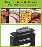 Mini-Deluxe Meat Tenderizer Tool – 48 Blade Stainless Steel, Easy to Use | Kitchen Cooking Gadgets Tools with Ultra Sharp Needle That Makes Steak & Chicken Tender