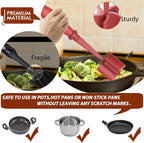 Upgrade Meat Chopper Hamburger Masher Ground Beef Smasher Utensil Mix Tool | Premium Heat Resistant Meat Masher, Nylon Potato Mashers Beef Smasher, Dishwasher Safe Non Stick Mix & Chop Tool Gift-Red