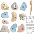 Premium Resin Rock Climbing Holds for All Ages, Large Training Rock Climbing Wall Grips Indoor/Outdoor, Rock-Like Texture Climbing Wall with Mounting Hardware