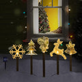BRIGHTDECK Solar Christmas Pathway Lights Outdoor Decorations, Landscape Lights Waterproof Led Garden Stake Lights for Walkway Yard Lawn Porch Holiday Decor 5-Pack