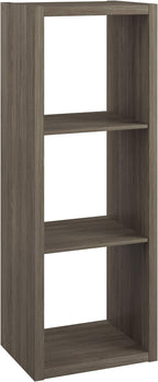 ClosetMaid 4546 Decorative Open Back 3-Cube Storage Organizer, Graphite Gray
